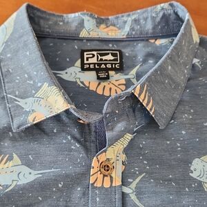 Pelagic Oceanic Fish Pattern Men's Shirt